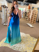 Load image into Gallery viewer, Ombre Plunging Back Dress