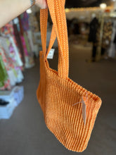 Load image into Gallery viewer, Orange Crochet Straw Bag