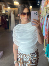 Load image into Gallery viewer, Draped In White Top