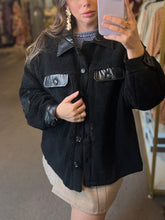 Load image into Gallery viewer, Teddy Bear Shacket Black