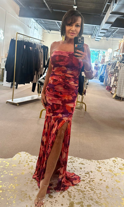 Persian Sunset Tube Maxi Dress