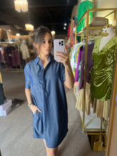 Load image into Gallery viewer, Denim Day Shirt Dress