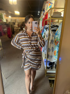 Cinnamon Stripes Dress
