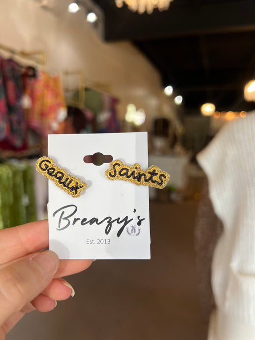 Geaux Saints Earrings