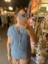 Load image into Gallery viewer, My Chambray Henley Top