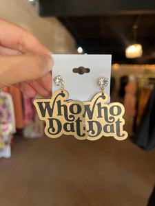 Who Dat Earrings