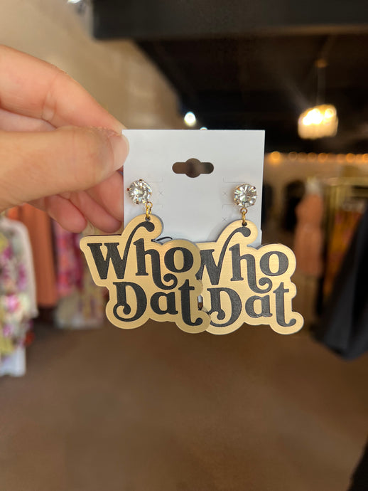 Who Dat Earrings
