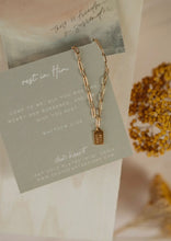 Load image into Gallery viewer, Rest in Him Mini Tag Necklace