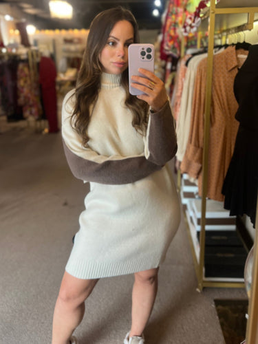 Chocolate & Vanilla Please Sweater Dress