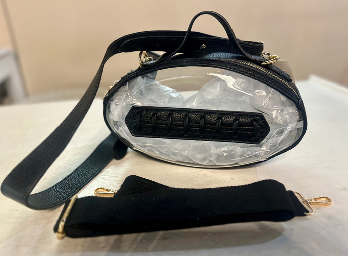 Football Crossbody Purse Black