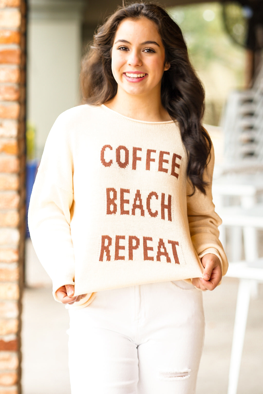 The Cozy Comfort of Coffee Beach Repeat Sweater: A Travel Essential