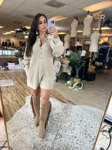 Staying Neutral Sweater Romper