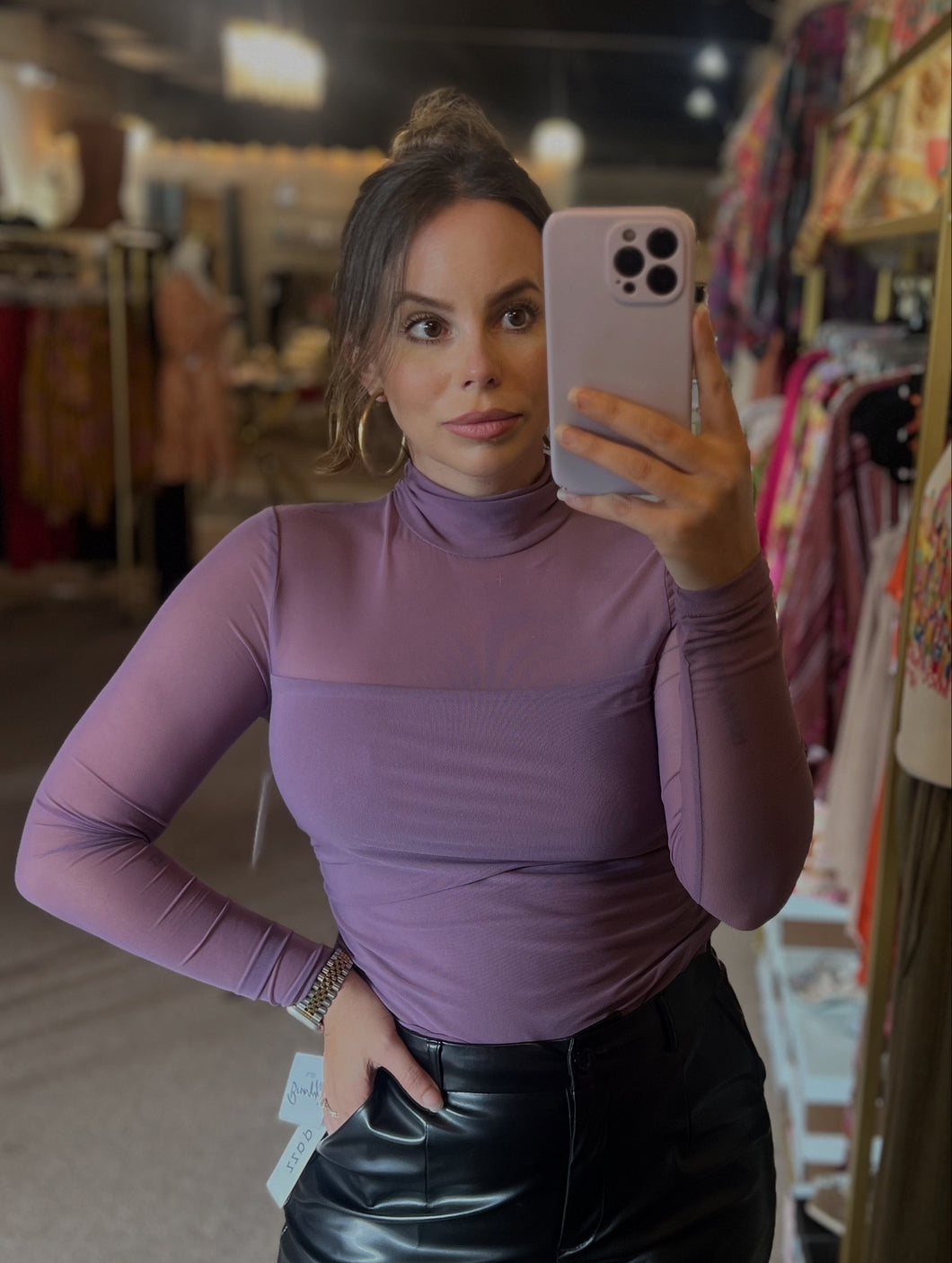 Sexy & Sheer Top Purple