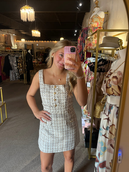 Make A Statement Tweed Dress