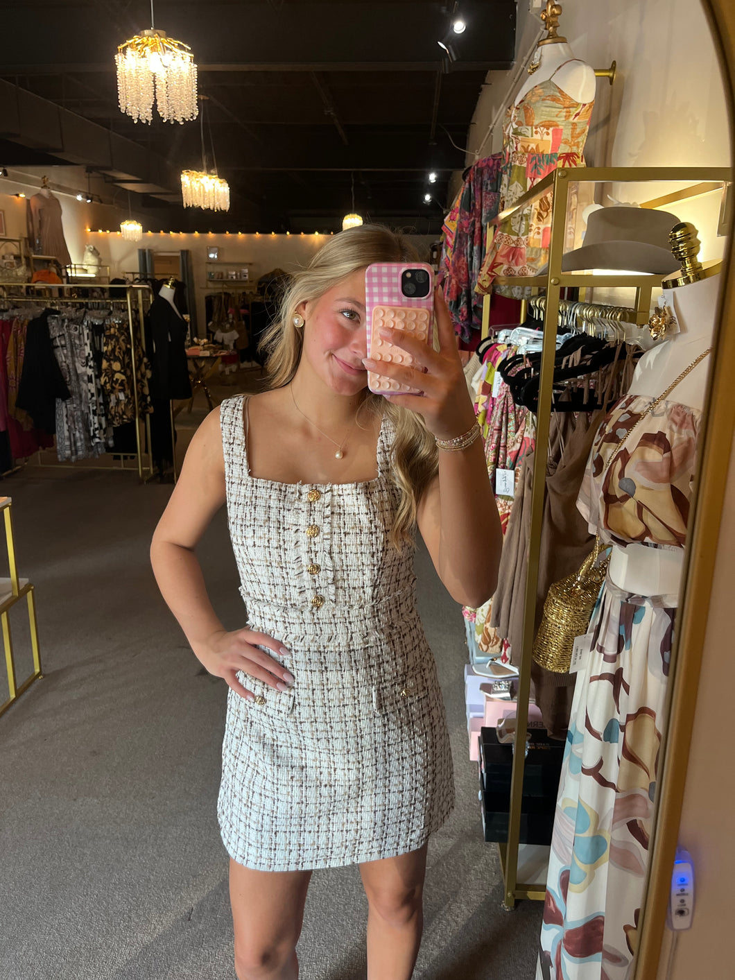 Make A Statement Tweed Dress