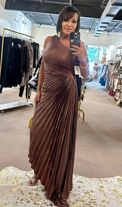 Sunset Pleated Maxi Dress