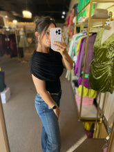 Load image into Gallery viewer, Draped In Black Top