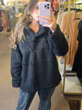 Load image into Gallery viewer, Cold Cozy Days Sherpa Jacket Black