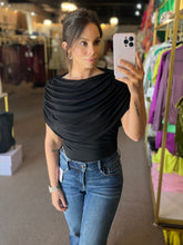 Load image into Gallery viewer, Draped In Black Top