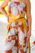 Load image into Gallery viewer, Beautiful in Brown and Blue Paisley Two Piece