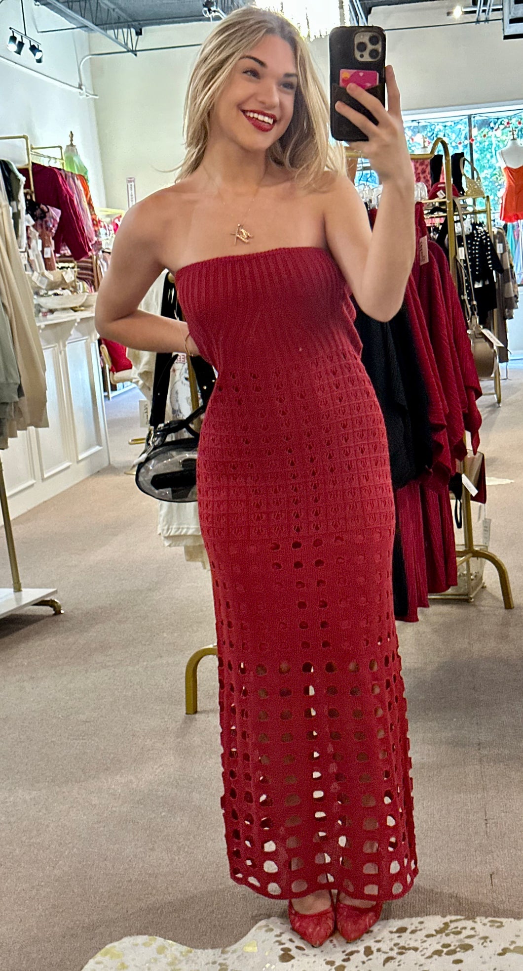 Loves Whisper Maxi Dress Wine