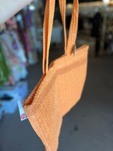 Load image into Gallery viewer, Orange Crochet Straw Bag