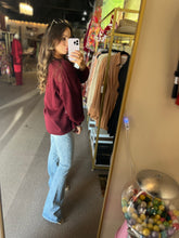 Load image into Gallery viewer, Casual Fall Day Top Oxblood