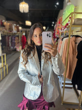 Load image into Gallery viewer, Silver Skies Metallic Blazer