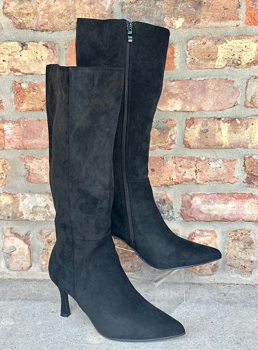 Cabaret Black Suede Boots