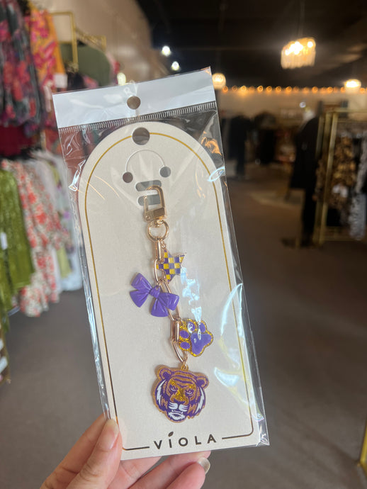 LSU Gameday Tiger Bag Charm