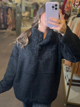 Load image into Gallery viewer, Cold Cozy Days Sherpa Jacket Black