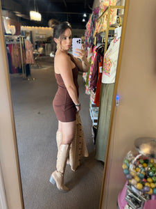 Come Go With Me Romper Dk. Brn.