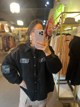 Load image into Gallery viewer, Teddy Bear Shacket Black