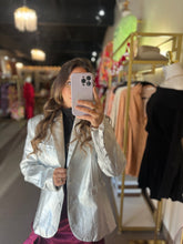 Load image into Gallery viewer, Silver Skies Metallic Blazer