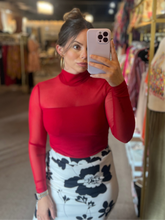 Load image into Gallery viewer, Sexy &amp; Sheer Top Red