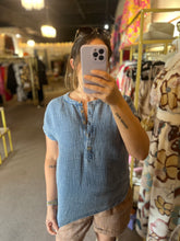 Load image into Gallery viewer, My Chambray Henley Top