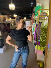 Load image into Gallery viewer, Draped In Black Top