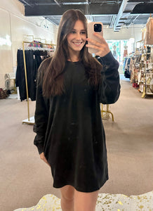 My Go To Sweatshirt Dress Black