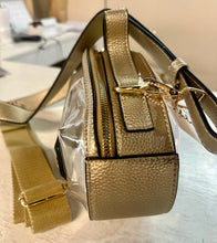 Load image into Gallery viewer, Football Crossbody Purse Gold
