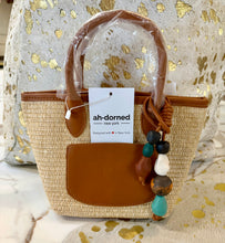 Load image into Gallery viewer, Carey Straw Mini Tote