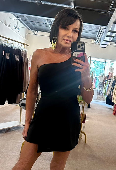 Come Go With Me Romper Black