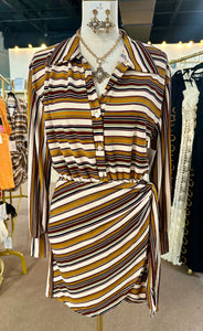 Cinnamon Stripes Dress