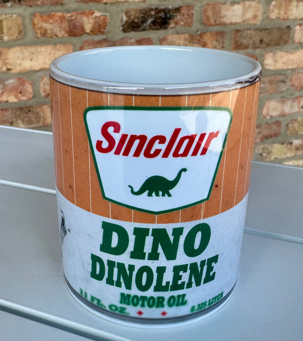 Dino Dinolene Motor Oil Can Mug