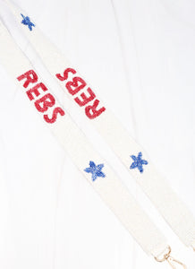 Beaded Cross Body Strap- Geaux, NOLA, Hail State, Rebs, Roll Tide