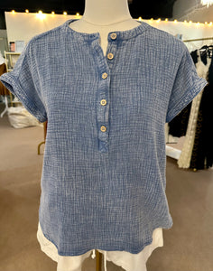 My Chambray Henley Top
