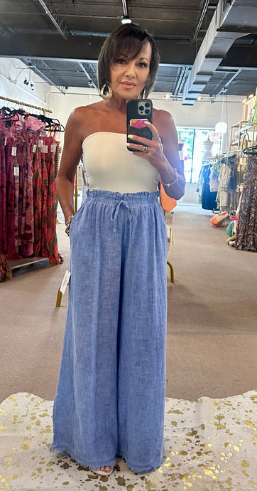 Baby Blues Linen Pants