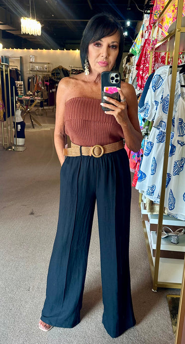 Lauren Linen Pants Black