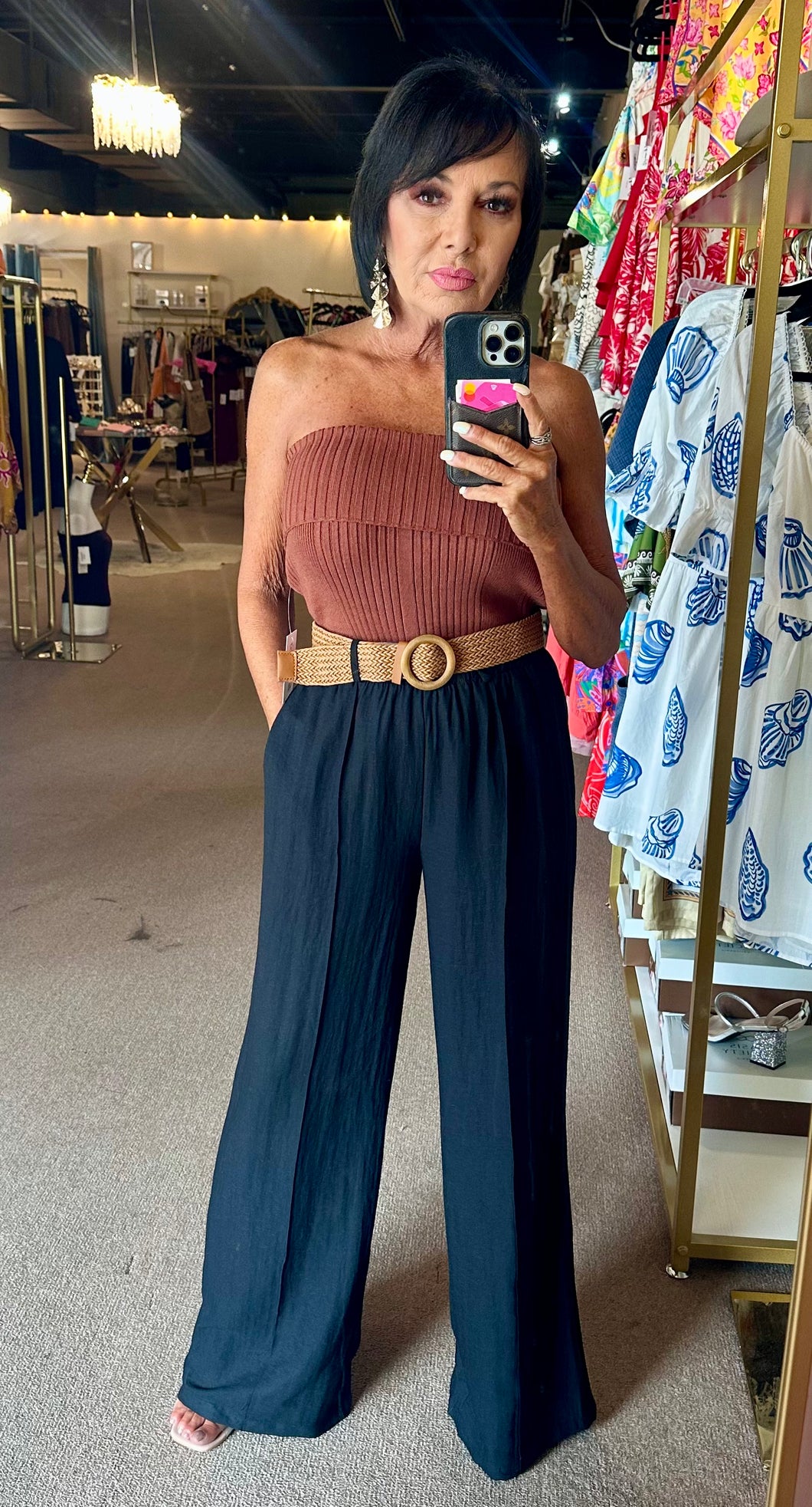 Lauren Linen Pants Black