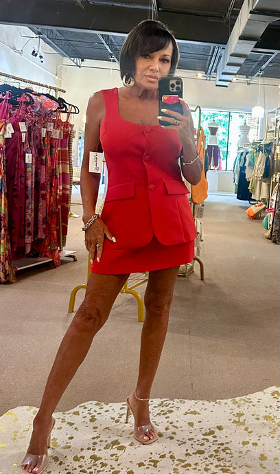Lady In Red Romper