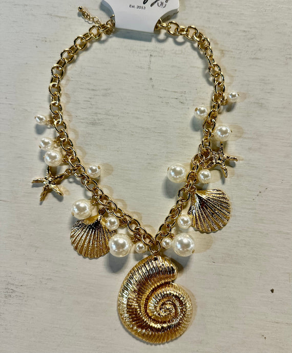 Gold Sealife Necklace
